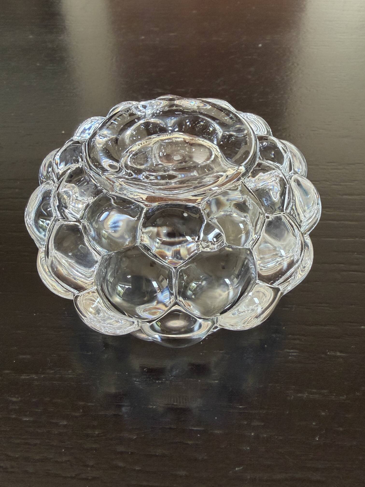 candle holder lantern in crystal Orrefors Sweden
