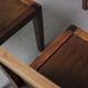 Set of 6 handcrafted oak chairs, France, circa 1970.