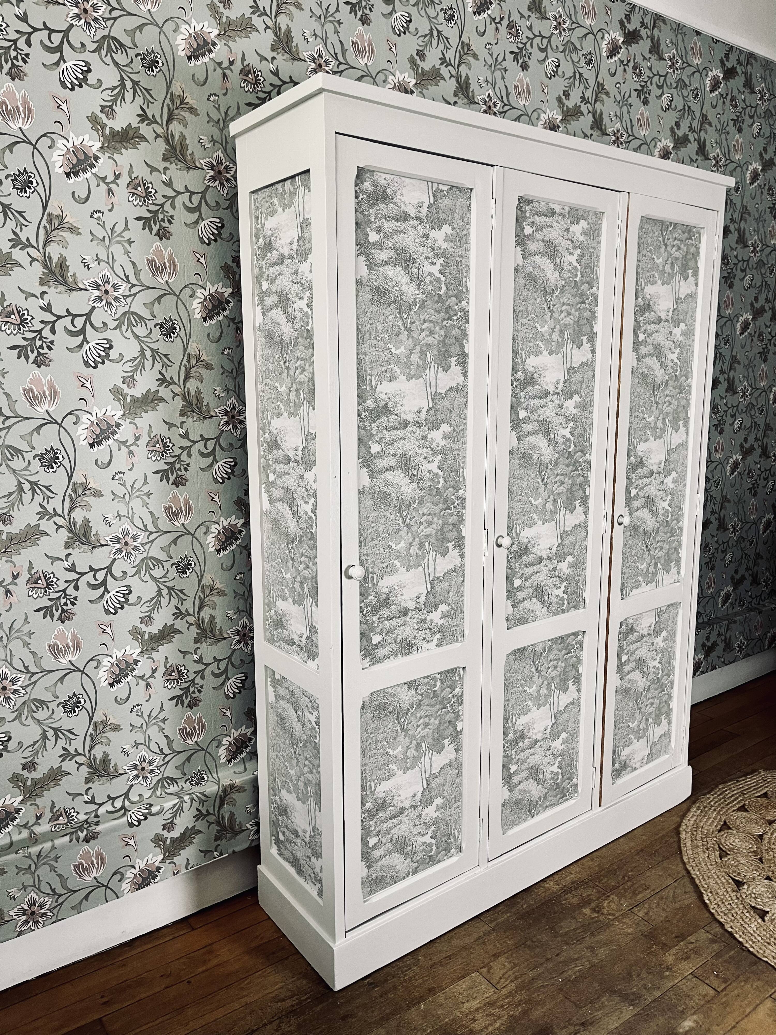 Parisian wardrobe 3 doors upcycled