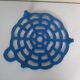 Old blue vintage enamelled table mat