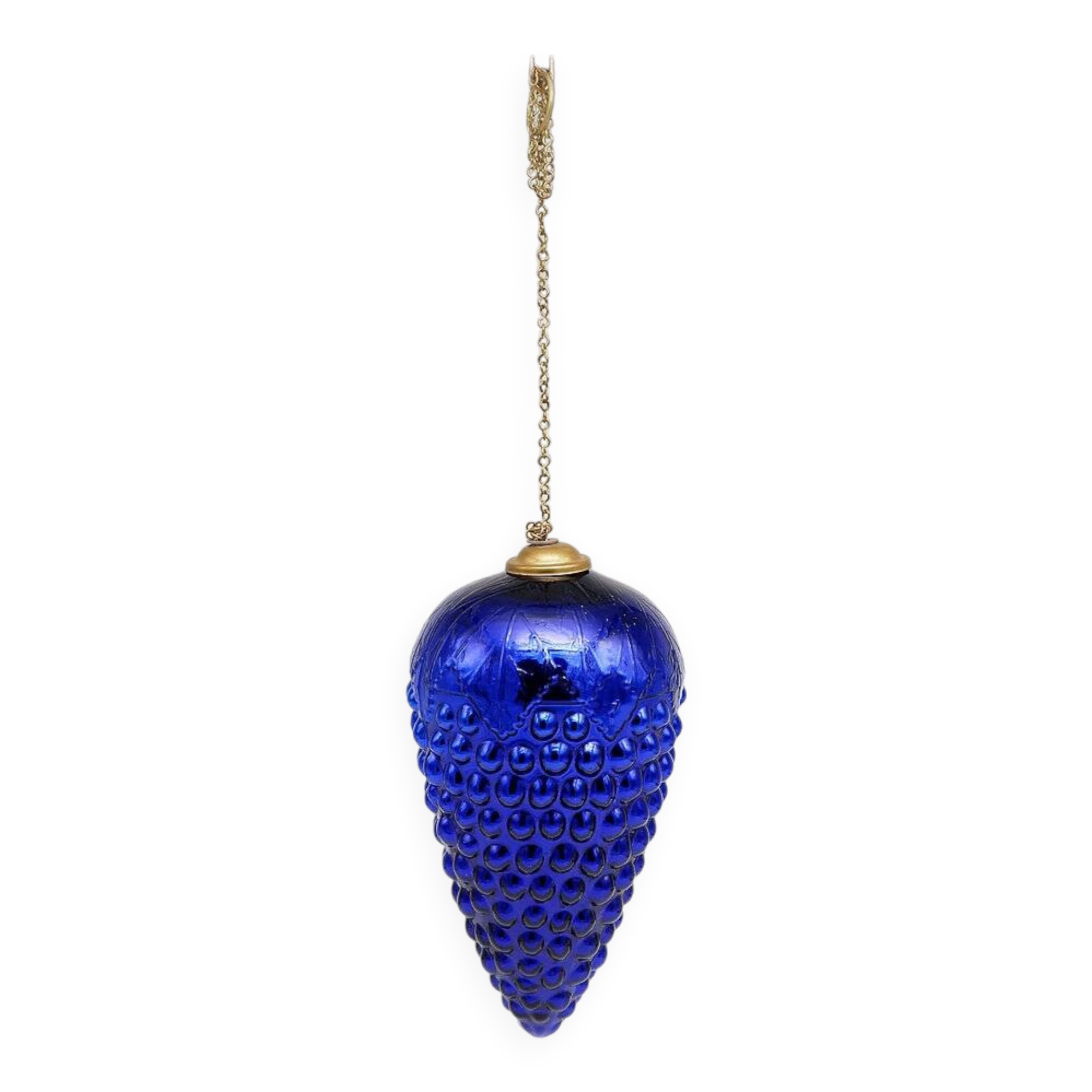 Suspension mercure bleu cobalt grappe de raisins en forme de fruits kugel à suspendre