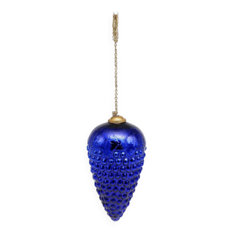 Suspension mercure bleu cobalt grappe de raisins en forme de fruits kugel à suspendre