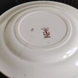 4 old mismatched plates Gien, St Amand, K&G Lunéville