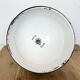 Industrial soviet white enamel pendant lamp, 1960s