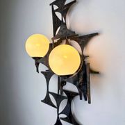 Large brutalist & sculptural wall light by Marc Weinstein, Germany, 1960s