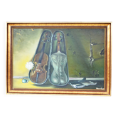 Paysage fantaisiste romantique Huile sur carton