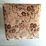 Vintage solid wood armchair and footstool