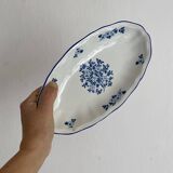 Luneville porcelain dishes with blue flowers