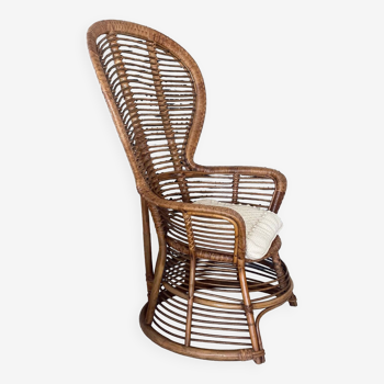 Fauteuil en rotin 1960