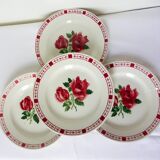 4 flat plates of Digoin Sarreguemines saverne model 220541