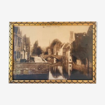 Cadre photo Quai Vert à Bruges 1932