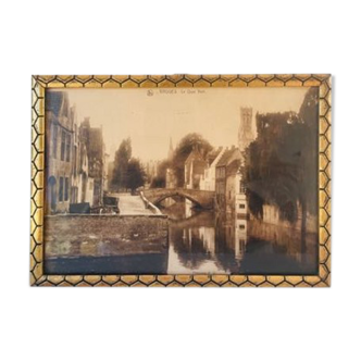 Cadre photo Quai Vert à Bruges 1932