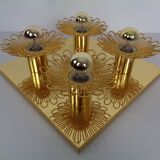 Space Age JBS Brass Sconce by Joseph Brumberg, 1960s