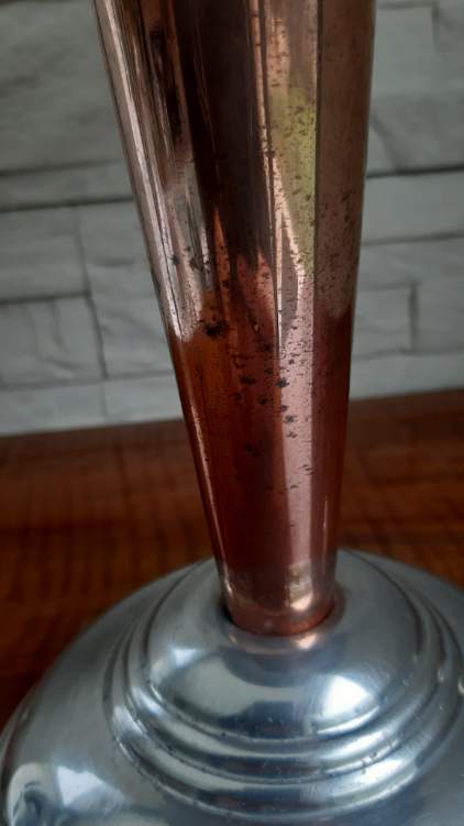 Copper and aluminum mushroom lamp