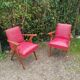 Paire de fauteuils anciens pieds compas