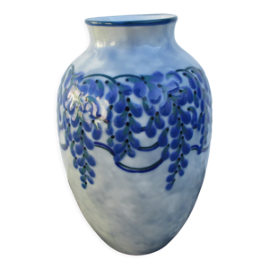 Vase porcelaine emaillee - art