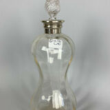 Blown glass carafe and silver frame