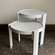 Pair of nesting coffee tables, space age Italian design 1960 Kastilia.
