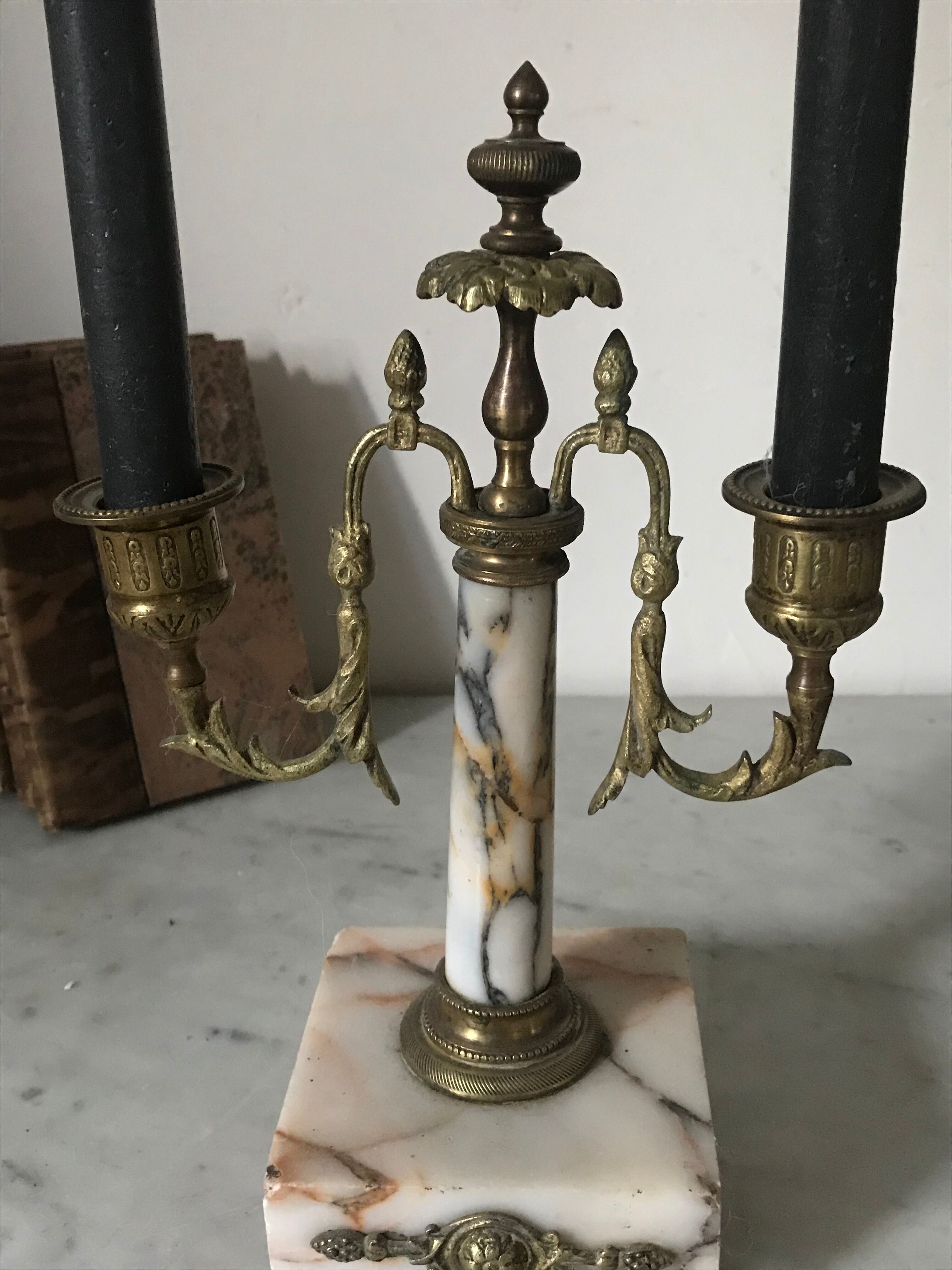 Pair of Napoleon III candlesticks