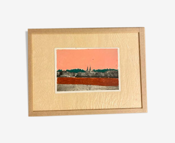 Pastels gras sur photo ancienne Brighton 1921