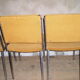 Set of 4 chrome metal chairs and 1970 fabric