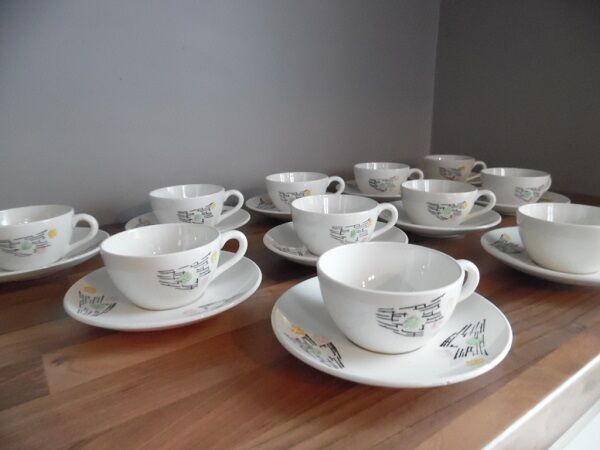 Tasses Gien vintage 1960