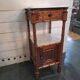 Table de chevet bois bambou du XIXème