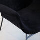 Vintage Italian armchair in black velvet attributed to Gastone Rinaldi