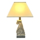 Large Travertine and Stone Table Lamp, 1970s