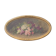 Elliptical table still life bouquet of flowers oil on wood by Lillie Honnorat