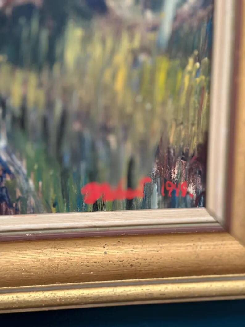 Original Swedish Oil on Panel – “Forest” by Arvid Herbert