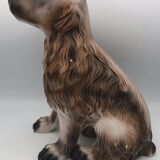 Vintage painted ceramic cocker spaniel dog statue 27 cm