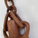 Vase and wooden chain to hang