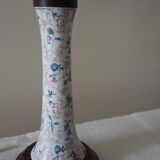 Extra bedside table lamp in earthenware and wooden base