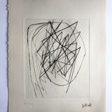 Emile gilioli (after), untitled, c. 1990. original engraving with stamp