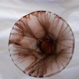 Two-coloured smoked pressed glass vase