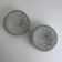 Pair of antique round "holophane" vintage wall lights