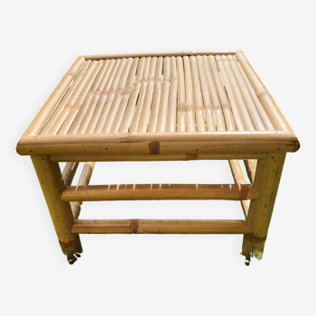 Table de chevet en bambou, vintage
