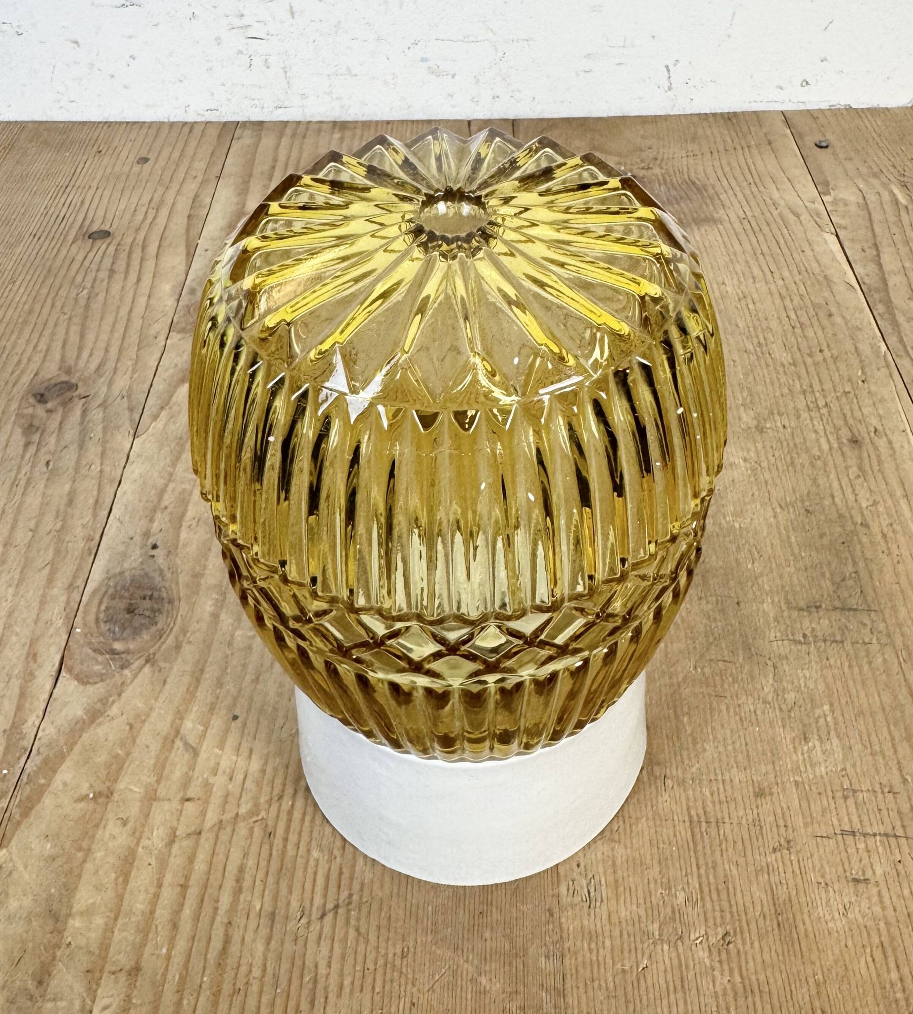 Vintage White Porcelain Ceiling Light, 1970s