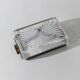 Vintage Art Deco ashtray in glass - crystal glass and metal - timeless design from Italy in the 1930s - glass art, elegant gift idea, table decoration.