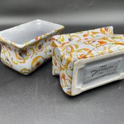 Pair of planters, Martinetti Paris, artisanal porcelain