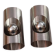 Paire d'appliques en inox brossé