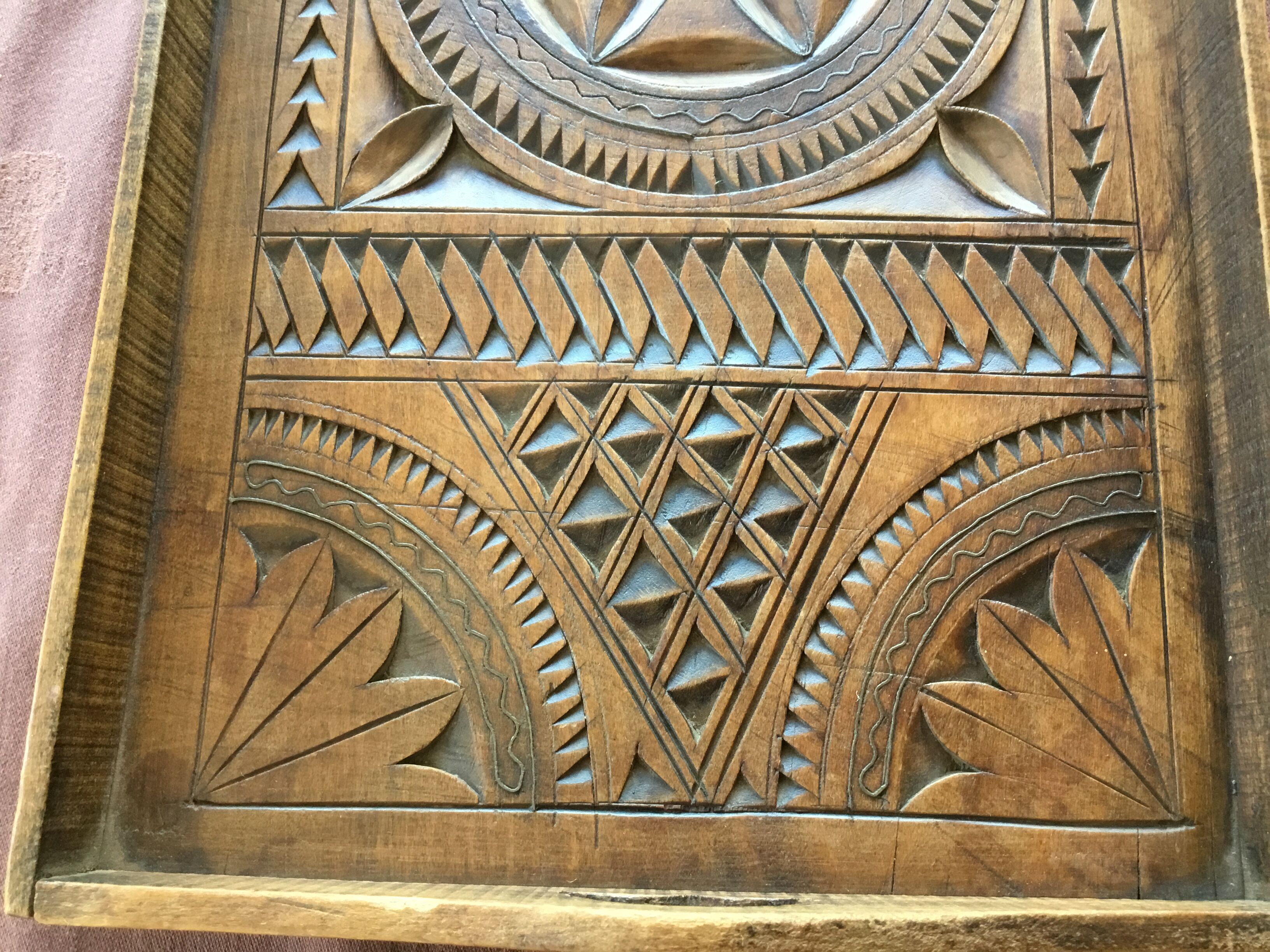 Old wood service tray