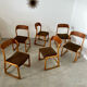 Set of 6 wooden chairs sled baumann vintage / year 60