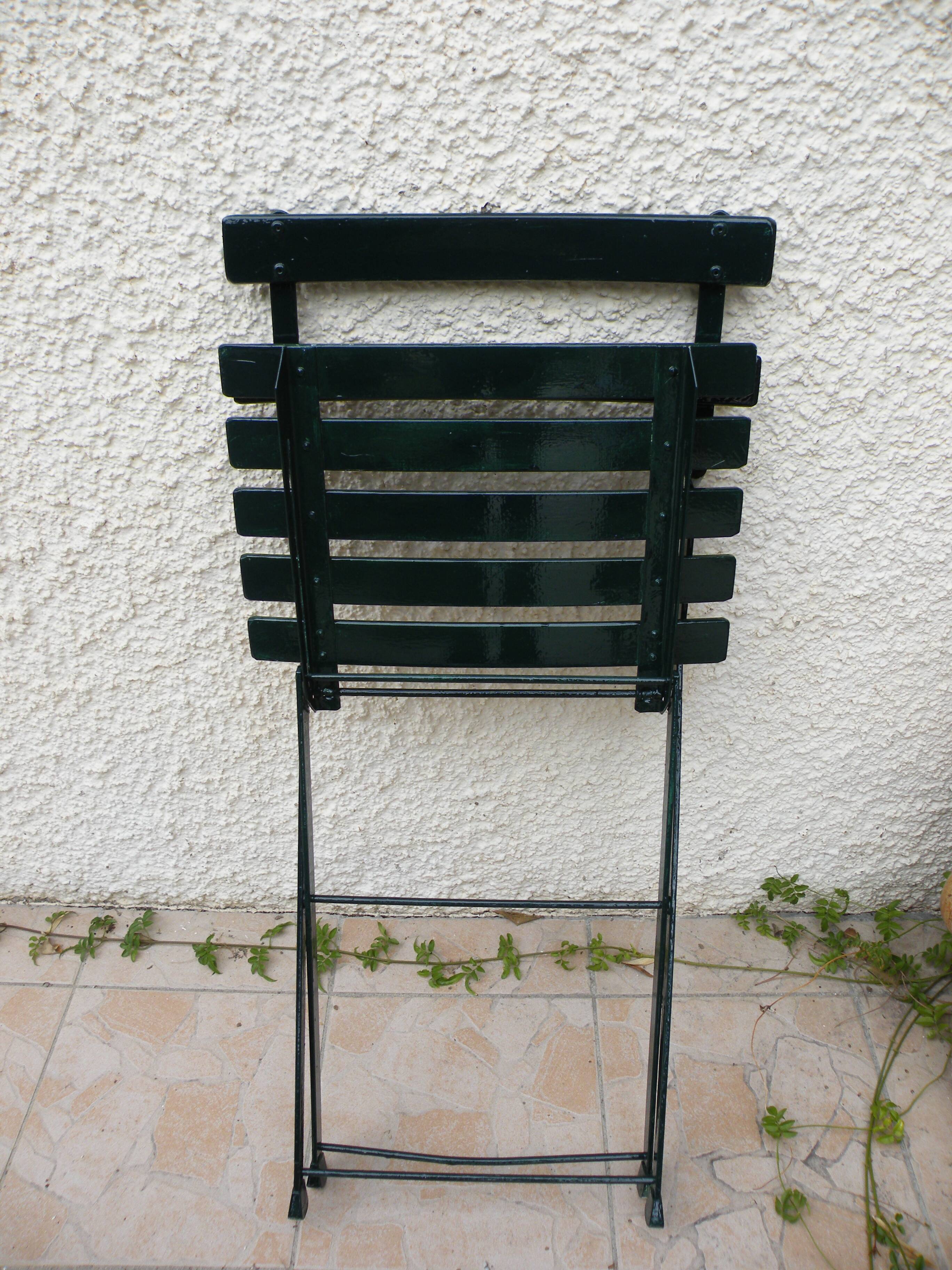 Chaise de jardin pliante en fer