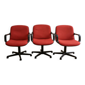 Suite de 3 fauteuils - bureau