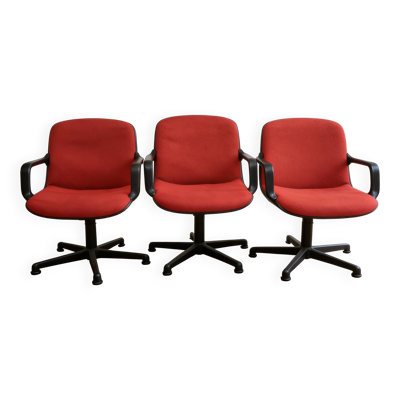 Suite de 3 fauteuils de bureau Comforto