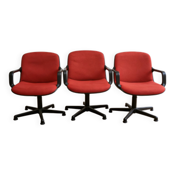 Set of 3 Comforto office chairs