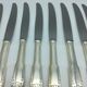 12 silver metal knives.