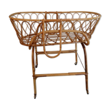 Vintage rattan cradle